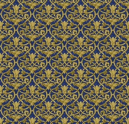Forbo  Flotex Hospitality & Leisure - Floral 256005 - Versailles Sapphire